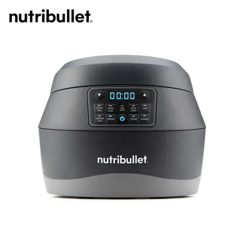 nutribullet Everygrain Rice Cooker - 600W, 10 Cup Pre-Programmed, Non-Stick Removable Cooking Bowl, Multiple Grain Settings, Keep Warm Setting, Includes Measuring Cup & Spatula & Steaming Basket