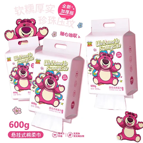 Strawberry Bear Gesichtshandtücher – neues verdicktes und vergrößertes Design, 600 g, aufhängbar