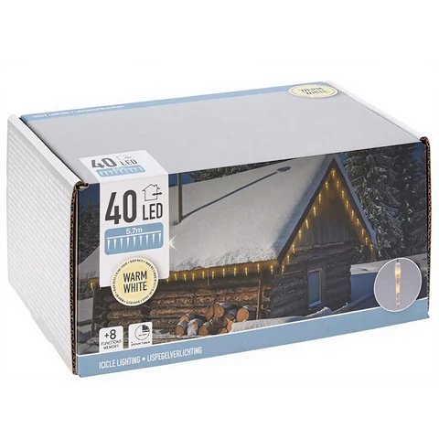 Guirlande Lumineuse Stalactites de Noël - 40 LED