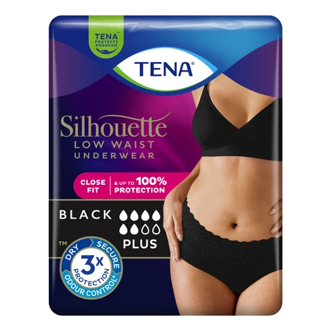 Tena Silhouette Incontinence Pants Black M 12 Pack