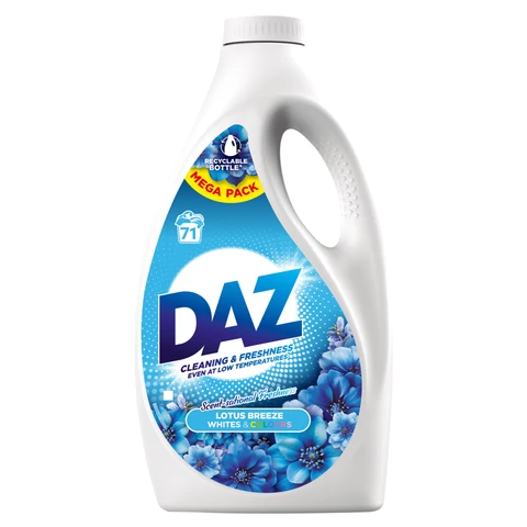 Daz Liquid Laundry Detergent, Lotus Breeze, Whites & Colours, 71 Washes, 2.3l