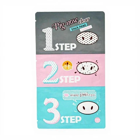 Holika Pig Nose Clear 3-Step Blackhead Remover Strips, 3 Stück