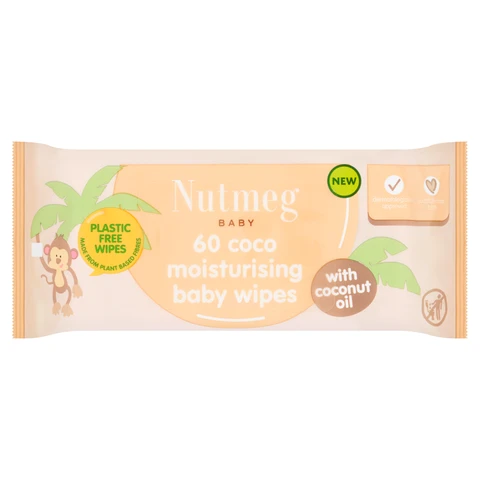 Nutmeg Coco Moisturising Baby Wipes 60 Wipe