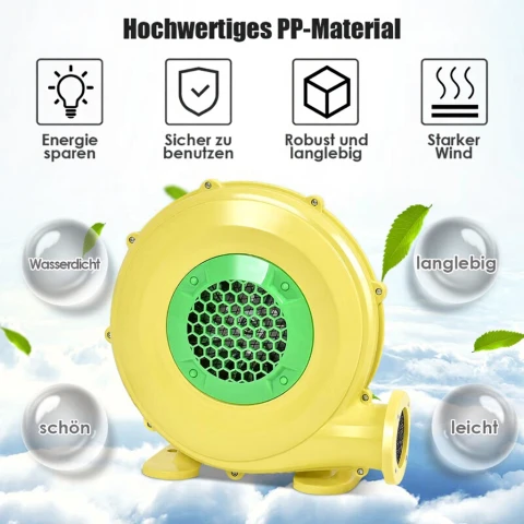COSTWAY Gebläse 450 W Elektrischer Ventilator Luftgebläse für aufblasbare Spielzeuge
