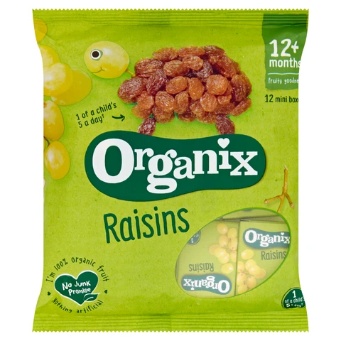 Organix Goodies Raisins 12+ Months 12 x 14g