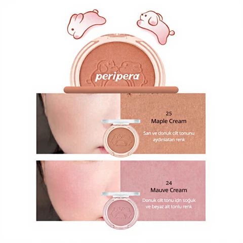 Peripera PURE BLUSHED SUNSHINE CHEEK (TTEOK RECIPE) 025 MAPLE CREAM