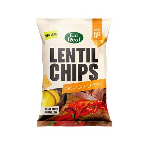 Eat Real REALEST Chilli & Lemon Lentil Chips 95g