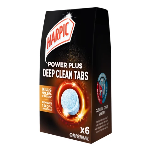 Harpic Power Plus Deep Clean Toilet Cleaner Tablets Original  Pack 6