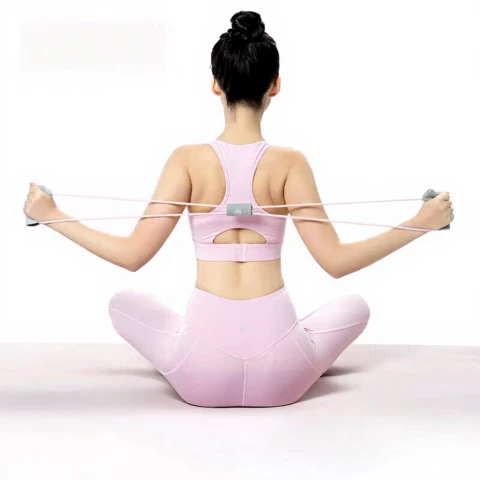 J.Zao Bande de résistance en 8 pour yoga et fitness, entraînement du dos, de la poitrine, des hanches et des jambes