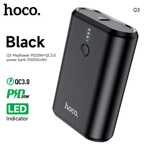 HOCO Q3 10000mAh Power Bank - Black