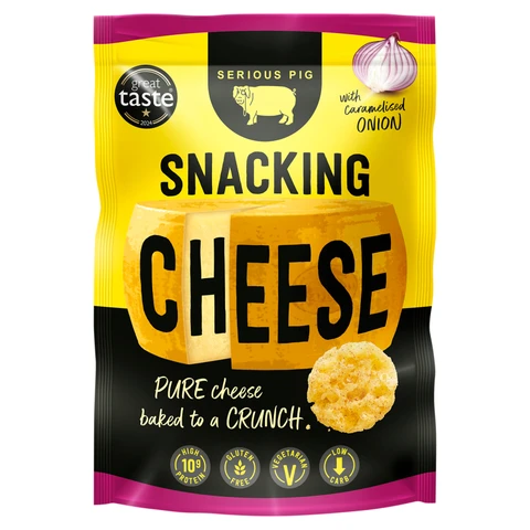 Serious Pig Crunchy Snacking Cheese with Caramelised Onion 24g