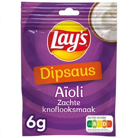 Lay's Dipsaus Aïoli Zachte Knoflooksmaak 6 gr