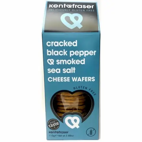Kent & Fraser Cracked Black Pepper & Smoked Sea Salt Cheese Biscuits 110g