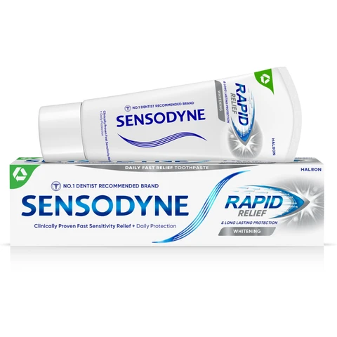 Sensodyne Rapid Relief Whitening Sensitive Teeth Toothpaste 75ml