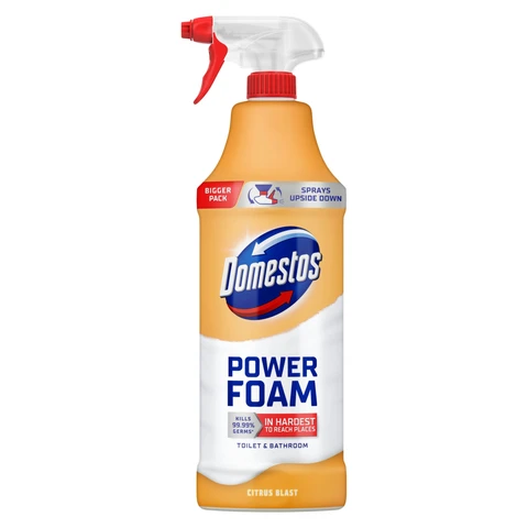 Domestos Toilet & Bathroom Cleaning Spray Foam, Citrus Blast, 650ml