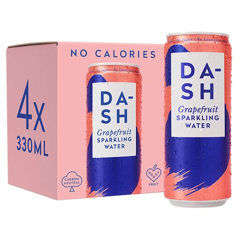 Dash grapefruit Infused Sparkling Water 4 X 330ml