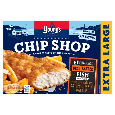 Young's Chip Shop 2 Extra Large Beer Batter Fish 300g