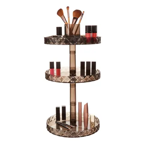 Maison by Premier Beauty Three Tier Revolving Black Cosmetic Organiser