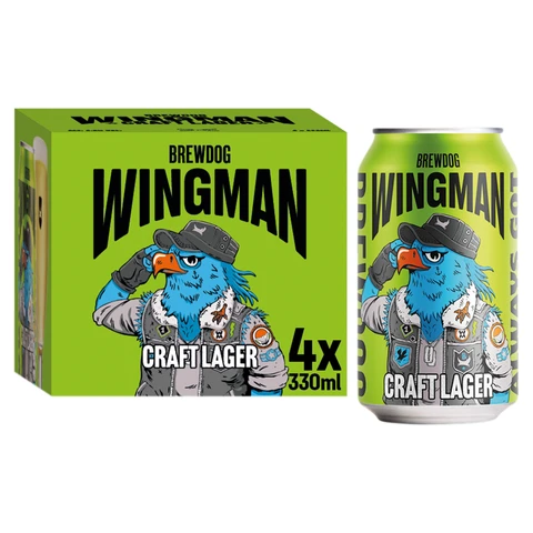 Brewdog Wingman Lager 4 X 330ml (Abv 4.8%)