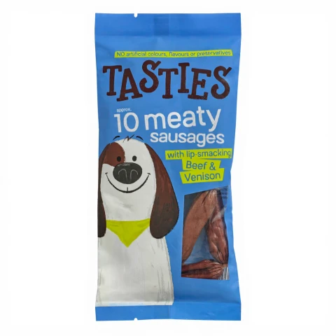 Tasties Beef & Venison Sausages 60g