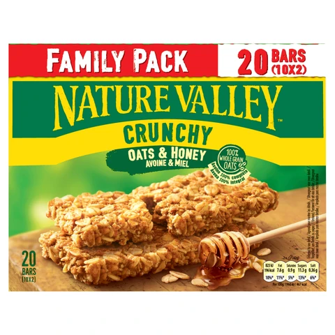 Nature Valley Crunchy Oats & Honey Family Pack 20 Bars 420g