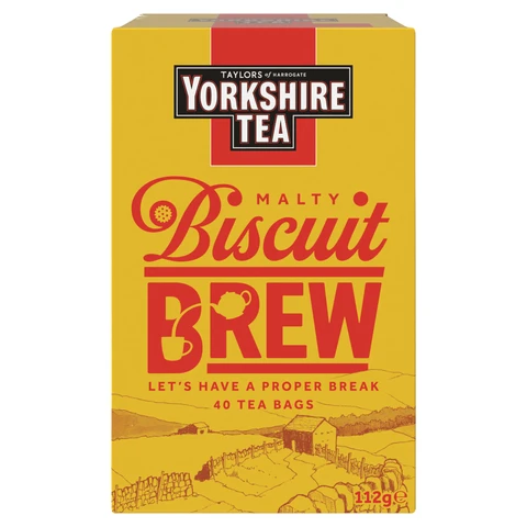 Yorkshire Tea Biscuit Brew 40 Tea Bags 112g