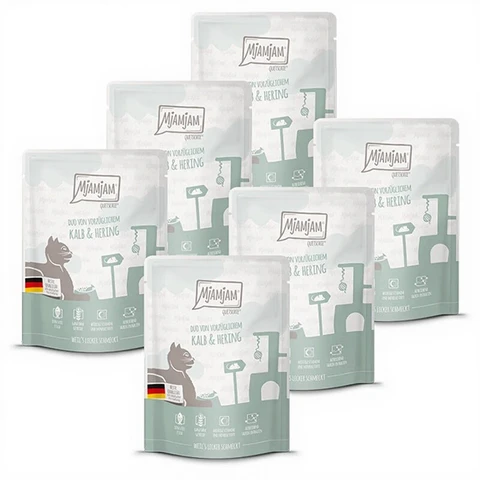 MjAMjAM - Quetschie - DUO van Exquise Kalfsvlees & Haring 300g*6