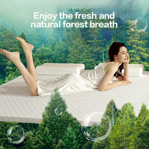 J.Zao Matelas en latex 100% Thaïlande noyau d'origine importé 93% latex naturel 70D double 180x200x5cm