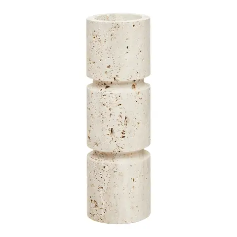 Fifty Five South Candle Holder Tibor Travertine Cream Large