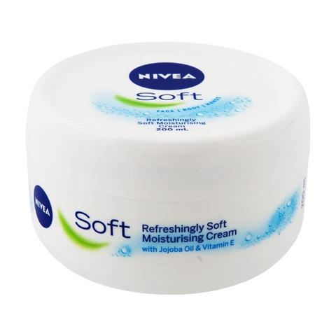 NIVEA Soft Moisturiser Face Body & Hands 200ML