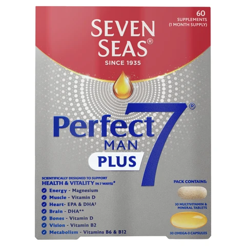 Seven Seas Perfect7 Man Plus Daily Wellness Support Capsules - 60 Tablets & Capsules