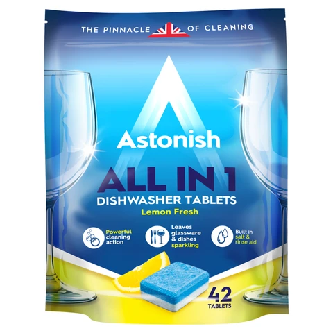 Astonish All in 1 Dishwasher Tablets Lemon Fresh 42 x 20g (840g)