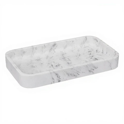 5five Plateau de rangement rectangulaire blanc 