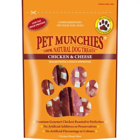 Pet Munchies Chicken and Cheese 100g