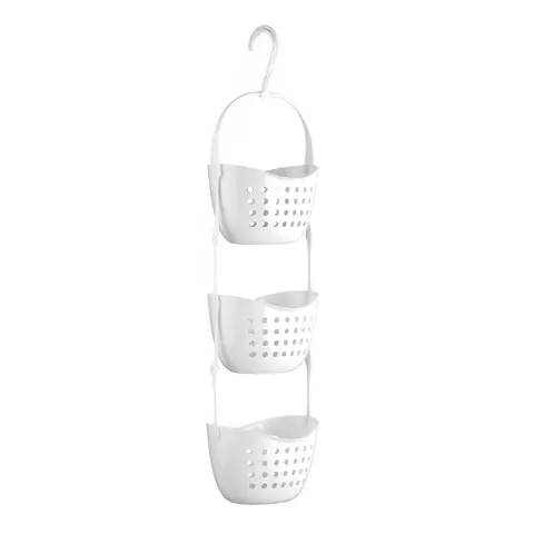 Essentials by Premier 3 Tier White Shower Caddy