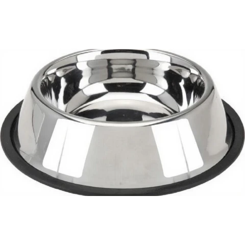 Dogs Collection Gamelle pour chien et eau en acier inoxydable argenté/noir de la collection Dogs