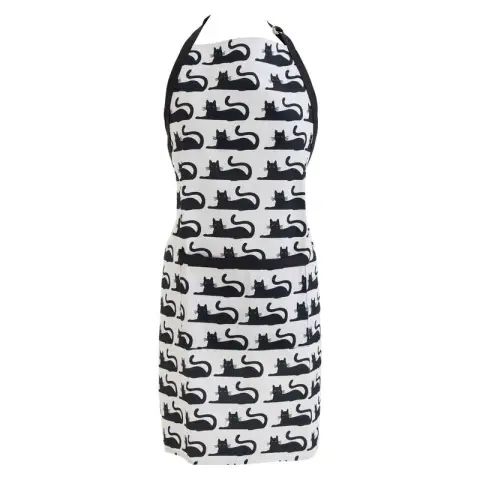 Maison by Premier Kitchen Apron Black Cat Black/White