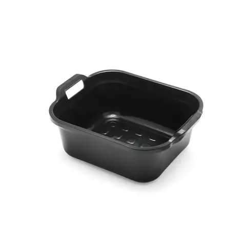 Addis Rectangular Washing Up Bowl with Handles - Black