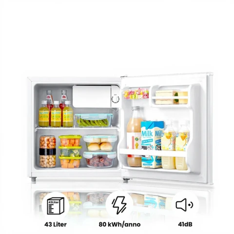 Mini réfrigérateur 43 L avec contrôle de la température, sous-marque Midea [Classe énergétique E]