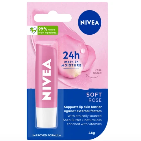 NIVEA Soft Rose Lip Balm 4.8g