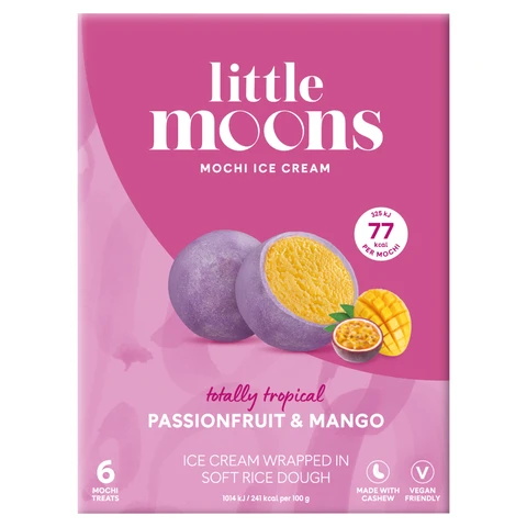 Little Moons Passionfruit & Mango Mochi Ice Cream 6 x 32g (192g)