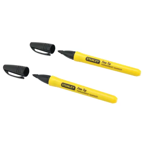 Stanley Fine Tip Permanent Marker Black 2 Pack