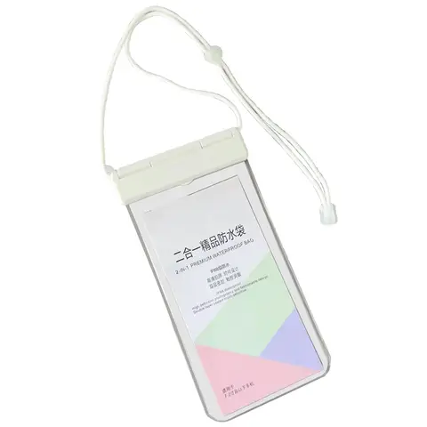 White Lable - 2-in-1 Waterproof Phone Pouch - White