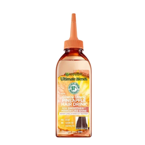 Garnier Ultimate Blends Glowing Lengths Pineapple Hair Drink Lamellar Rinse Out Conditioner 200ml