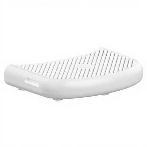 CATLINK Tapis de litière intelligent pour chat, Blanc – Capture la litière sur les griffes, Range le sac à litière, la pelle et autres accessoires, 543 mm (L) x 402 mm (l) x 106 mm (H)