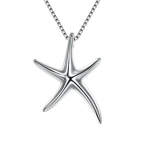 Ever Faith Starfish Lucky Sea Star Pendant Necklace