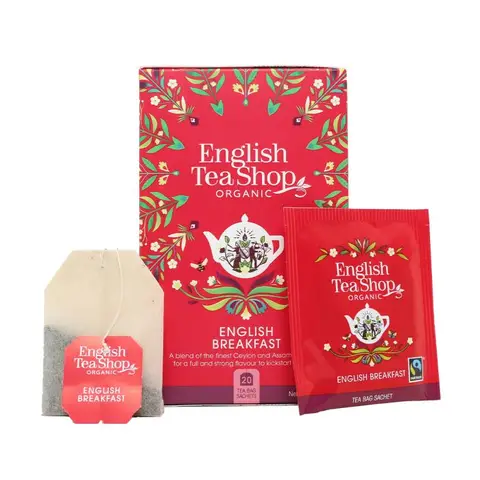 English Tea Shop - Organic English Breakfast 20 Tea Bag Sachet - 50g