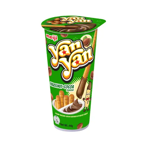 Meiji Yan Yan Biscuit Sticks with Hazelnut Flavoured Dip 44g