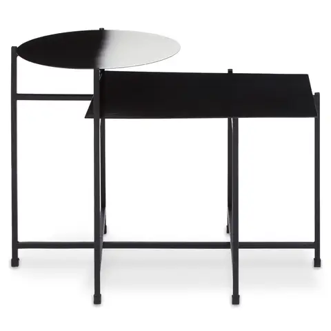 Fifty Five South Rasmus Side Table 2 Tier Ombre Black/White