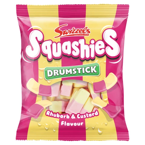 Swizzels Drumstick Squashies Rhubarb & Custard Flavour 140g